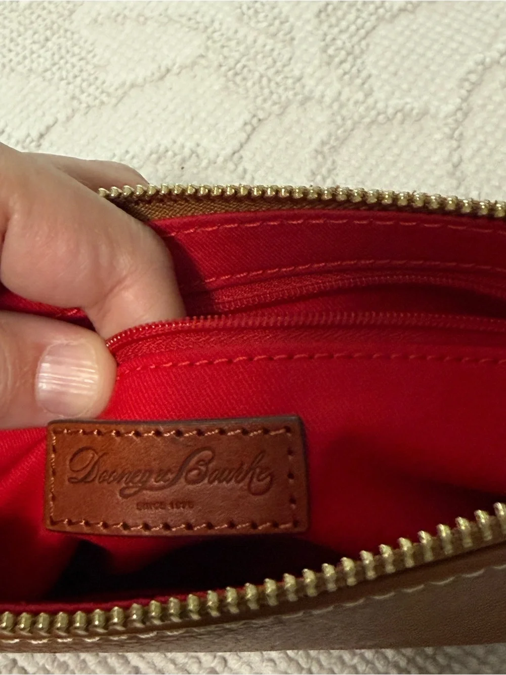Dooney & Bourke Pebble Grain Double Zip Wristlet